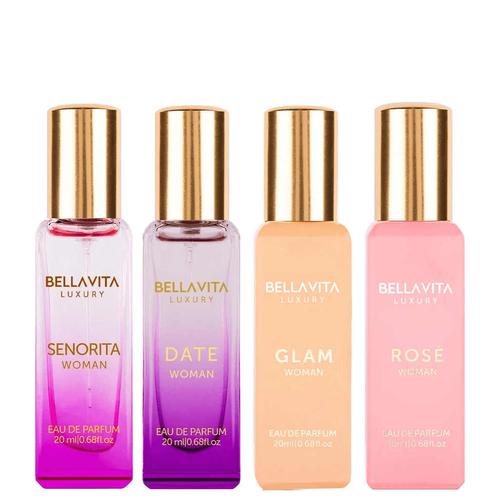 Perfume Gift Set Bellavita Luxury Women's 4x20ml EDP Date with Date, Senorita, Glam
