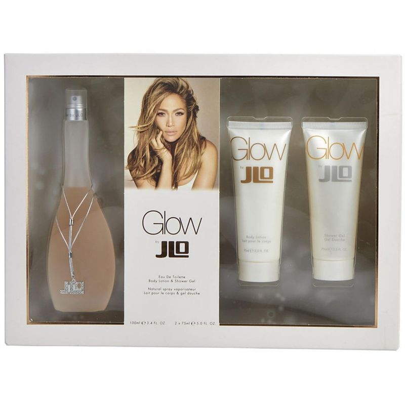 Perfume Gift Set Jennifer Lopez Glow EDT Spray Body with 50ml, 75ml