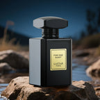 Perfume Gift Set Men's Cologne Amber Sandalwood Fragrance with 50ml, 55ml - Black-55ML option