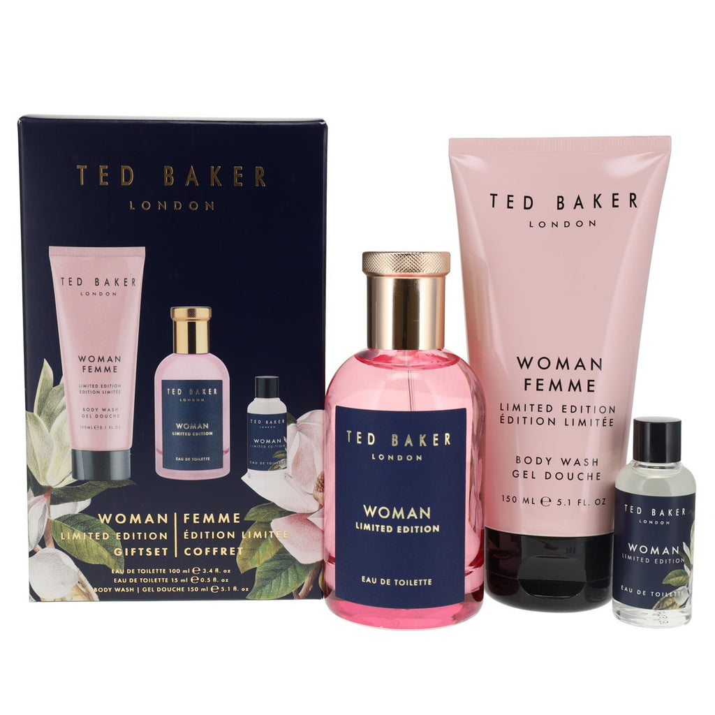 Perfume Gift Set Ted Baker Woman Limited Edition EDT with 100ml, 15ml