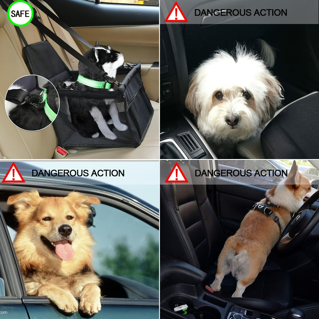Pet Car Seat with Pad Breathable Mesh Anti-Dirt Anti-Bite - product gallery image 3
