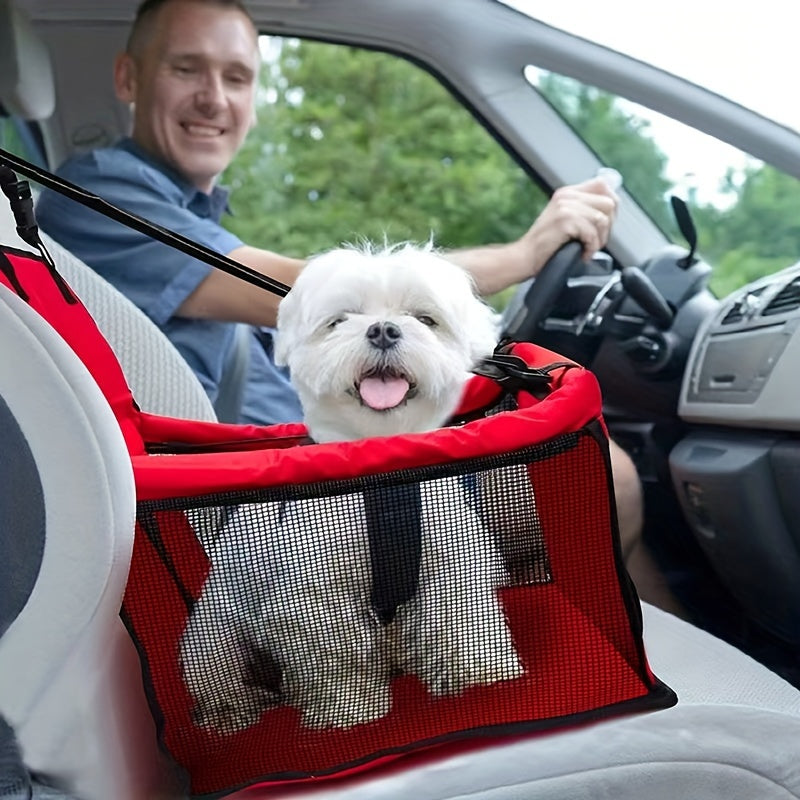 Pet Car Seat with Pad Breathable Mesh Anti-Dirt Anti-Bite