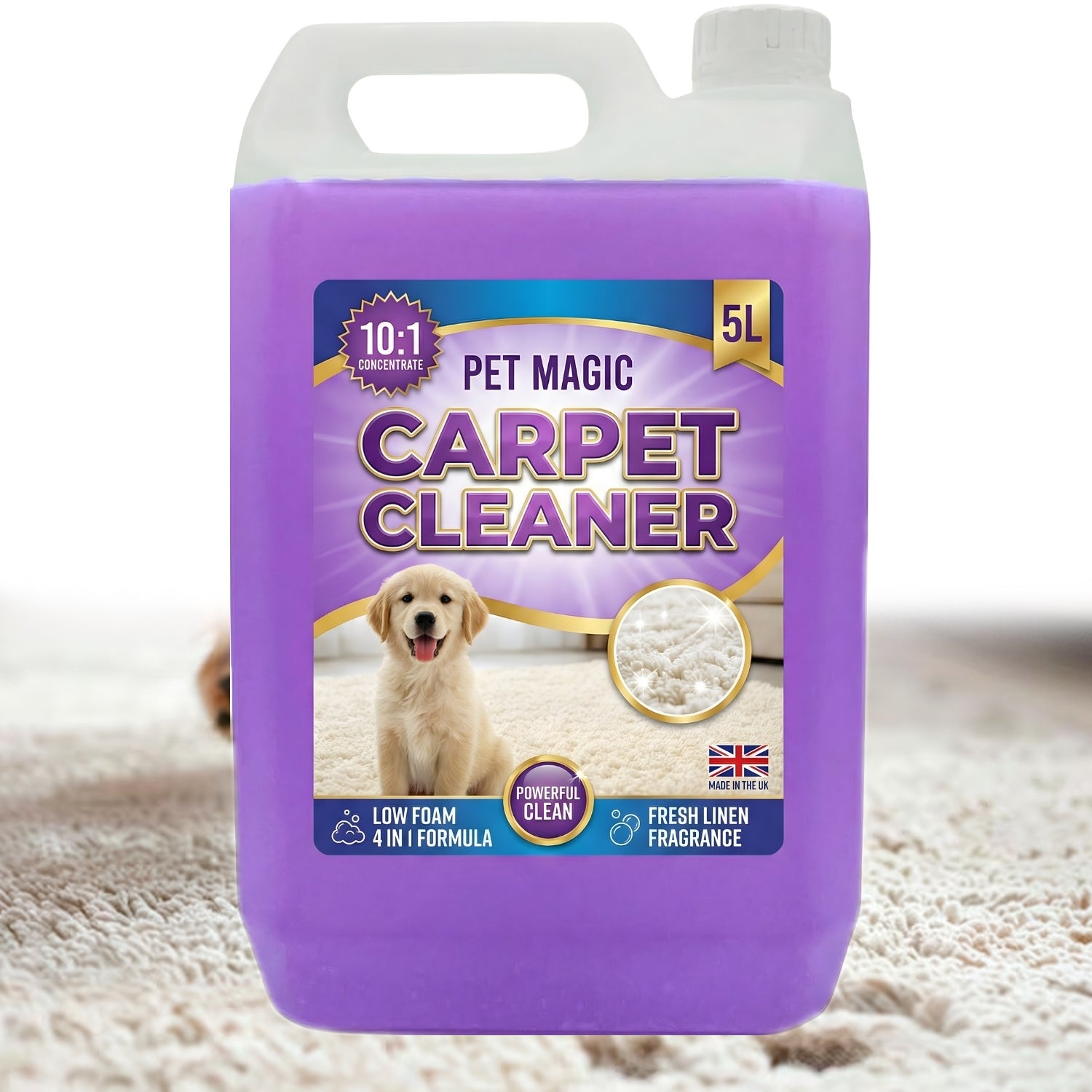 Pet Carpet Cleaner with 5 L, 1, Stain Odour Remover Shampoo Litre Dog - product gallery image 3