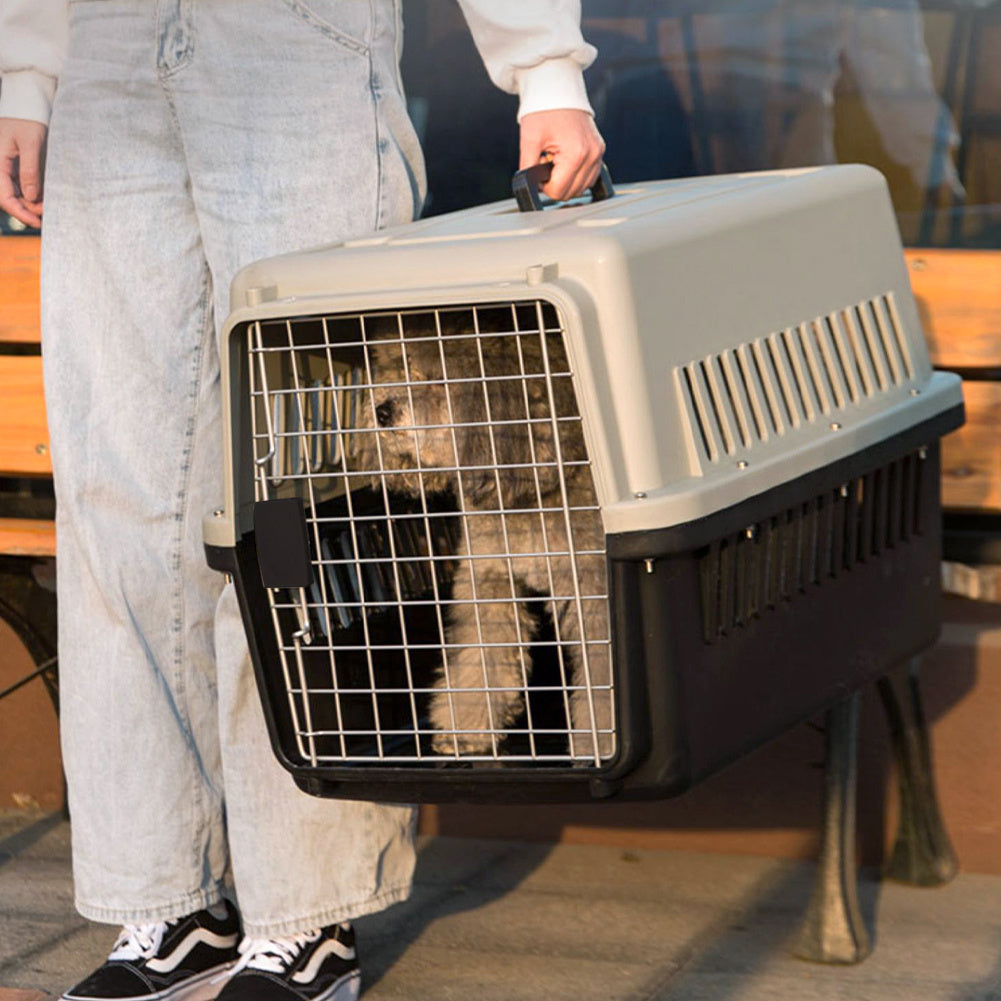 Pet Carrier with 48cm, Metal, 48*32*30cm, Plastic Ventilated Crate Metal Door - product gallery image 10