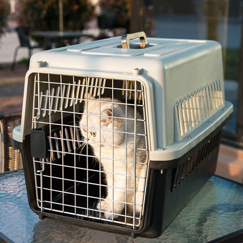 Pet Carrier with 48cm, Metal, 48*32*30cm, Plastic Ventilated Crate Metal Door - product gallery image 3