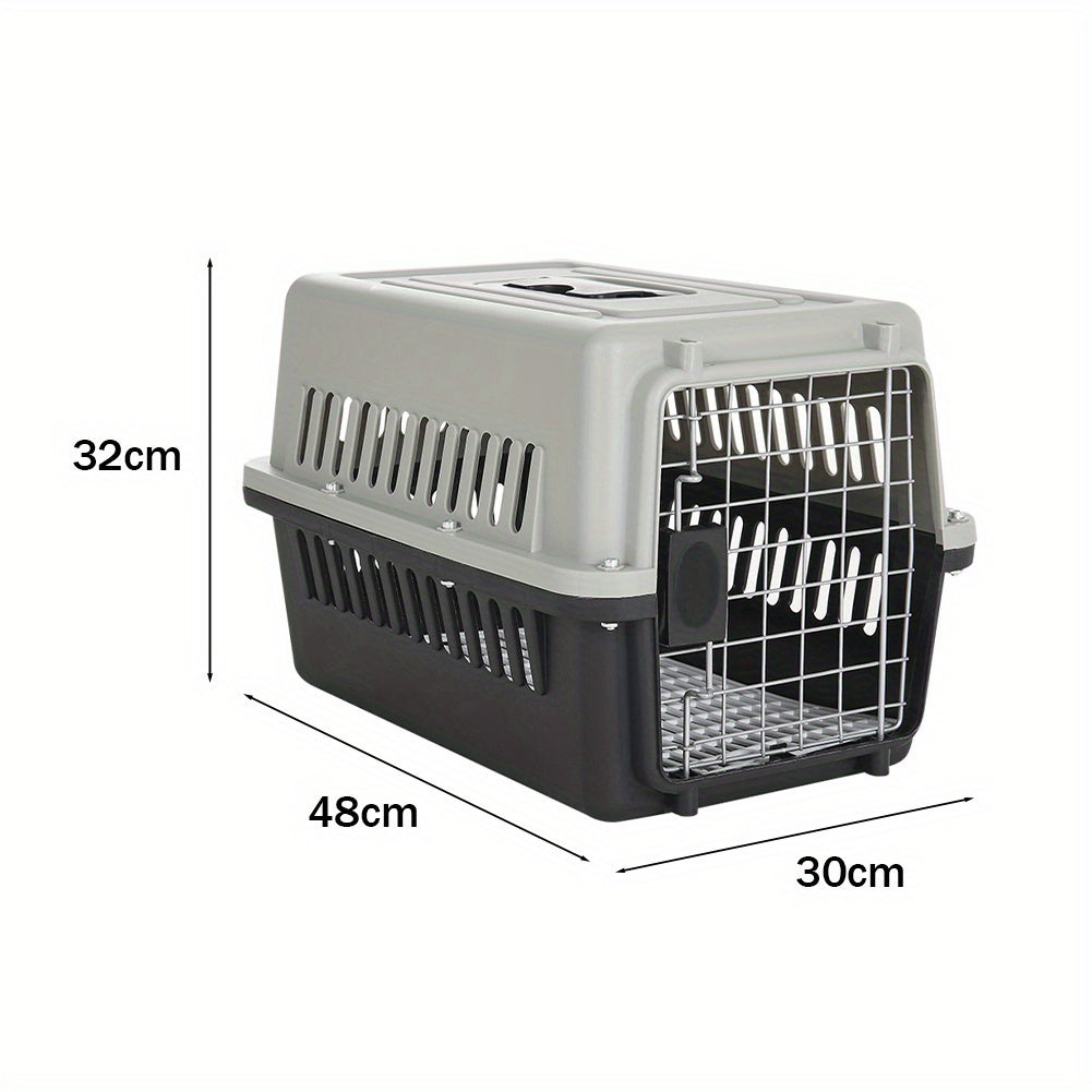Pet Carrier with 48cm, Metal, 48*32*30cm, Plastic Ventilated Crate Metal Door - product gallery image 4