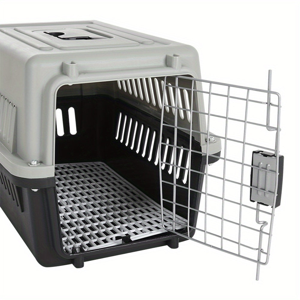 Pet Carrier with 48cm, Metal, 48*32*30cm, Plastic Ventilated Crate Metal Door - product gallery image 7