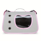 Pet Carrier with Foldable, Large Bag Foldable Dog Cat Travel - pink option