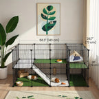 Pet Enclosure with 71 cm, Modular 2-Level Small Animals, Hamsters - product gallery image 2