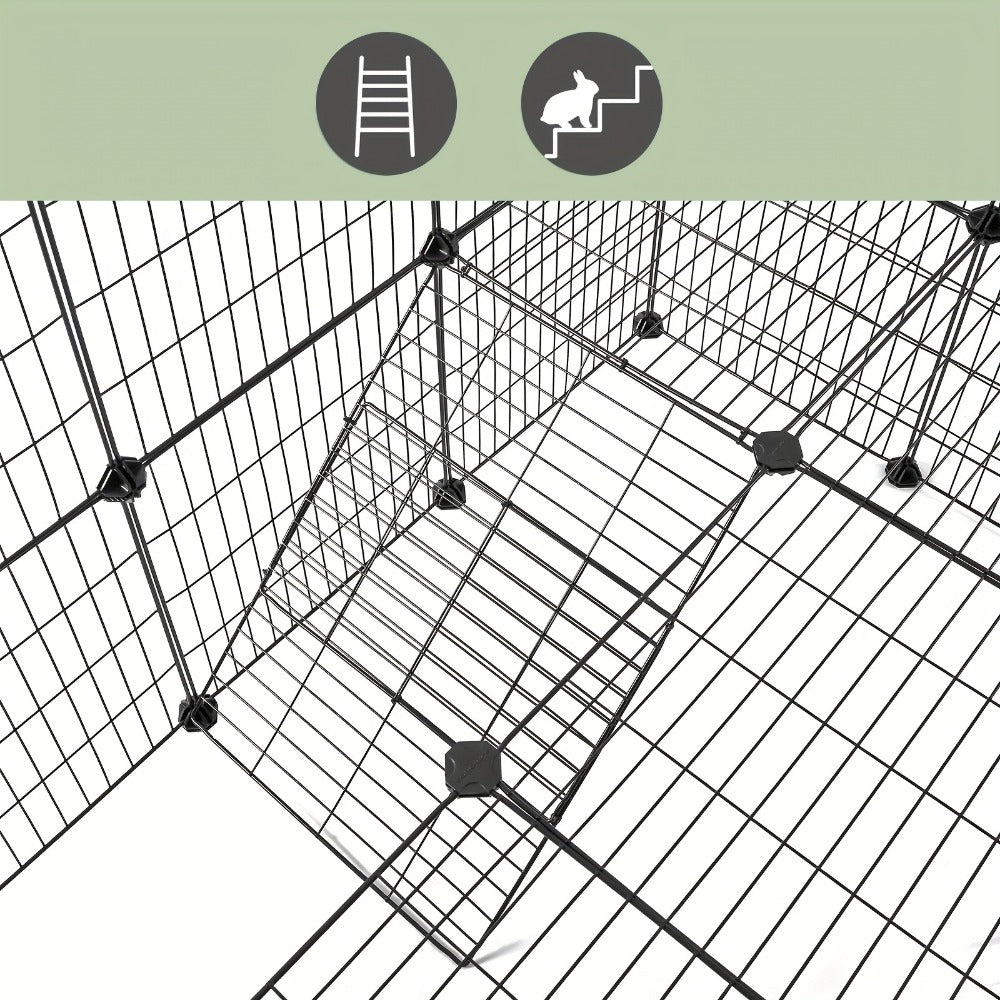 Pet Enclosure with 71 cm, Modular 2-Level Small Animals, Hamsters - product gallery image 5