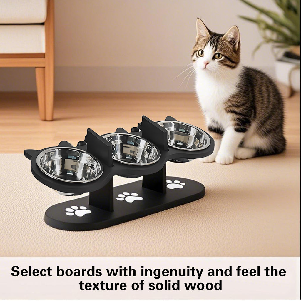 Pet Food Feeding Stand Station Stainless with Adjustable Height, Stainless Steel - product gallery image 6