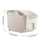 Pet Food Storage with Airtight, Wheels, 10kg, Plastic - product gallery image 12