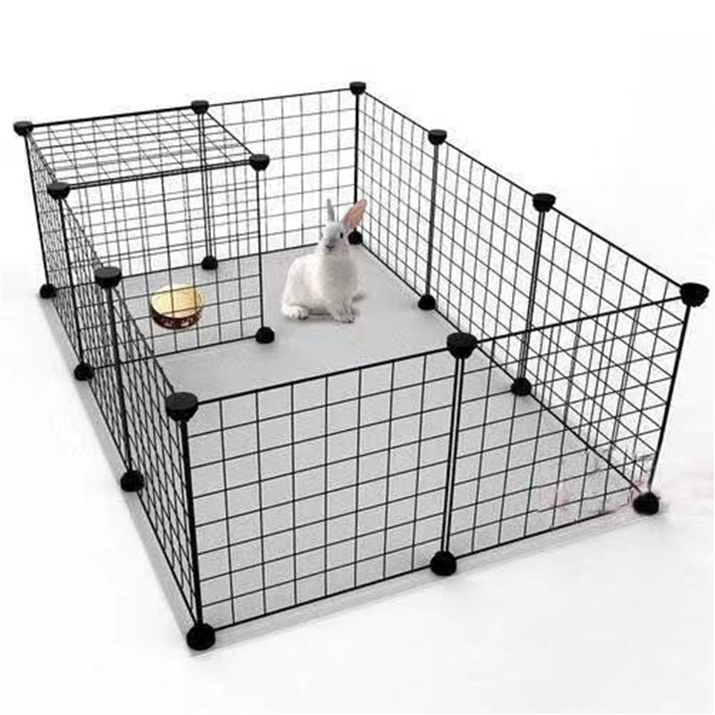 Pet Playpen with 35cm, Metal, Twelve-Panel Metal Grid Panels - product gallery image 10