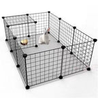 Pet Playpen with 35cm, Metal, Twelve-Panel Metal Grid Panels - product gallery image 10