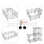 Pet Playpen with 35cm, Metal, Twelve-Panel Metal Grid Panels - product gallery image 13