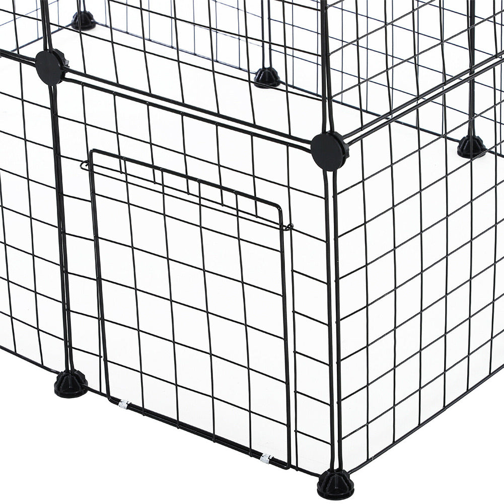 Pet Playpen with 35cm, Metal, Twelve-Panel Metal Grid Panels - product gallery image 16