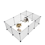 Pet Playpen with 35cm, Metal, Twelve-Panel Metal Grid Panels - product gallery image 2