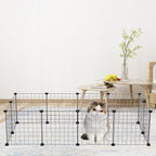 Pet Playpen with 35cm, Metal, Twelve-Panel Metal Grid Panels - product gallery image 7