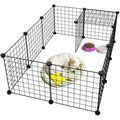 Pet Playpen with 35cm, Metal, Twelve-Panel Metal Grid Panels