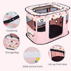Pet Playpen with Foldable, Stainless Steel, 1, Foldable Portable Dog Cat Crate Soft - product gallery image 11