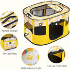 Pet Playpen with Foldable, Stainless Steel, 1, Foldable Portable Dog Cat Crate Soft - product gallery image 17