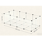 Pet Playpen with Plastic, Modular Floor Indoor Small Animal Enclosure - product gallery image 4