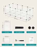 Pet Playpen with Plastic, Modular Floor Indoor Small Animal Enclosure - product gallery image 8