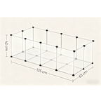 Pet Playpen with Plastic, Modular Small Floor 125x63x42cm Expandable - product gallery image 5