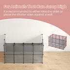 Pet Playpen with Plastic, Modular Small Floor 125x63x42cm Expandable - product gallery image 9