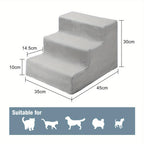 Pet Stair with Foldable, Non-Slip, Waterproof, 3-Step Stairs Dog Steps Washable Non-Slip - product gallery image 10