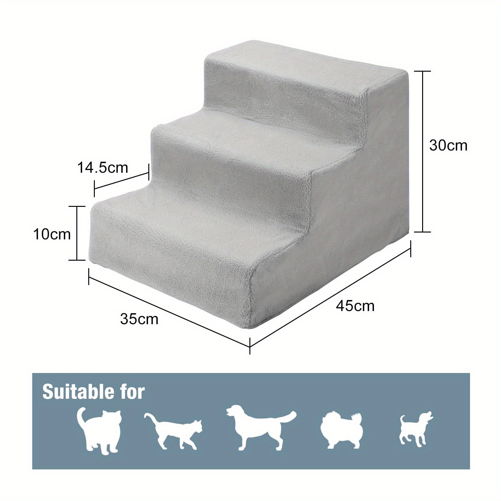 Pet Stair with Foldable, Non-Slip, Waterproof, 3-Step Stairs Dog Steps Washable Non-Slip - product gallery image 10