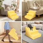 Pet Stair with Foldable, Non-Slip, Waterproof, 3-Step Stairs Dog Steps Washable Non-Slip - product gallery image 11