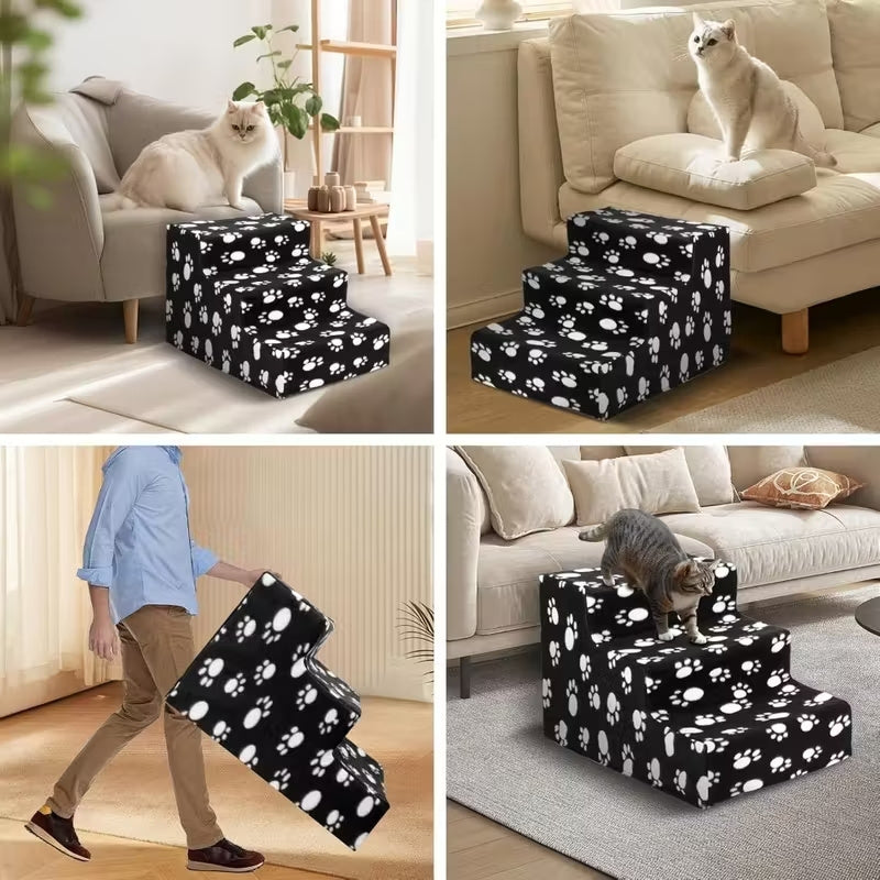 Pet Stair with Foldable, Non-Slip, Waterproof, 3-Step Stairs Dog Steps Washable Non-Slip - product gallery image 13