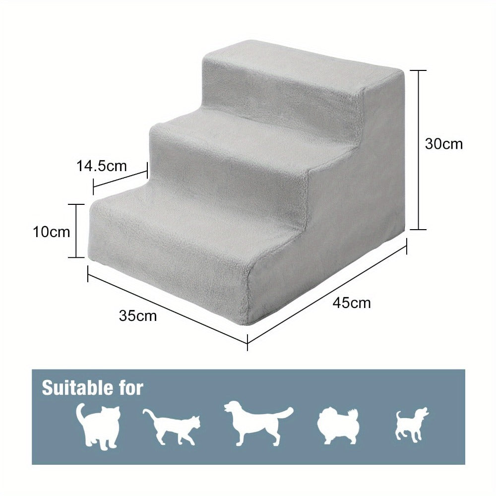 Pet Stair with Foldable, Non-Slip, Waterproof, 3-Step Stairs Dog Steps Washable Non-Slip - product gallery image 4