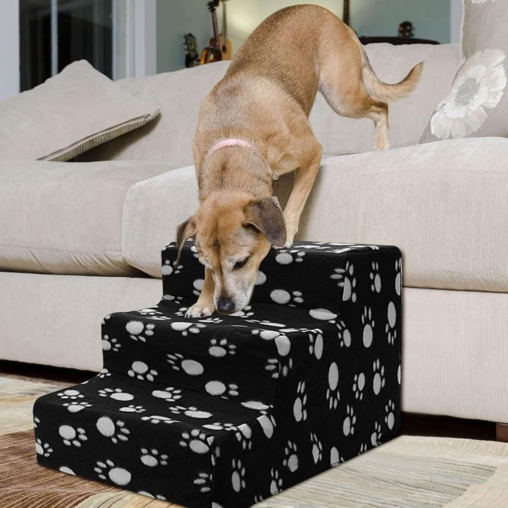 Pet Stair with Foldable, Non-Slip, Waterproof, 3-Step Stairs Dog Steps Washable Non-Slip - product gallery image 8