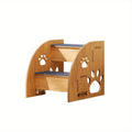 Pet Stair with Non-Slip, Wood, Stairs, Sturdy Wooden Anti Slip Carpet - 2 layers option
