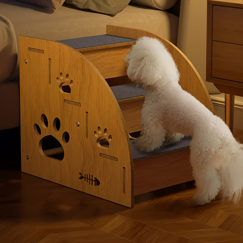 Pet Stair with Space-Saving, Non-Slip, Easy Assembly, Wood - product gallery image 5