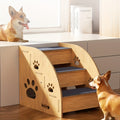 Pet Stair with Space-Saving, Non-Slip, Easy Assembly, Wood