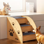 Pet Stair with Space-Saving, Non-Slip, Easy Assembly, Wood