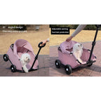 Pet Stroller with Foldable, Wheels, Mini Foldable Trolley Retractable Pull Handle - product gallery image 11