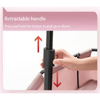 Pet Stroller with Foldable, Wheels, Mini Foldable Trolley Retractable Pull Handle - product gallery image 6