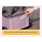 Pet Stroller with Foldable, Wheels, Mini Foldable Trolley Retractable Pull Handle - product gallery image 7