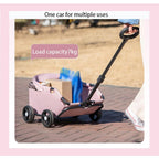 Pet Stroller with Foldable, Wheels, Mini Foldable Trolley Retractable Pull Handle - product gallery image 9