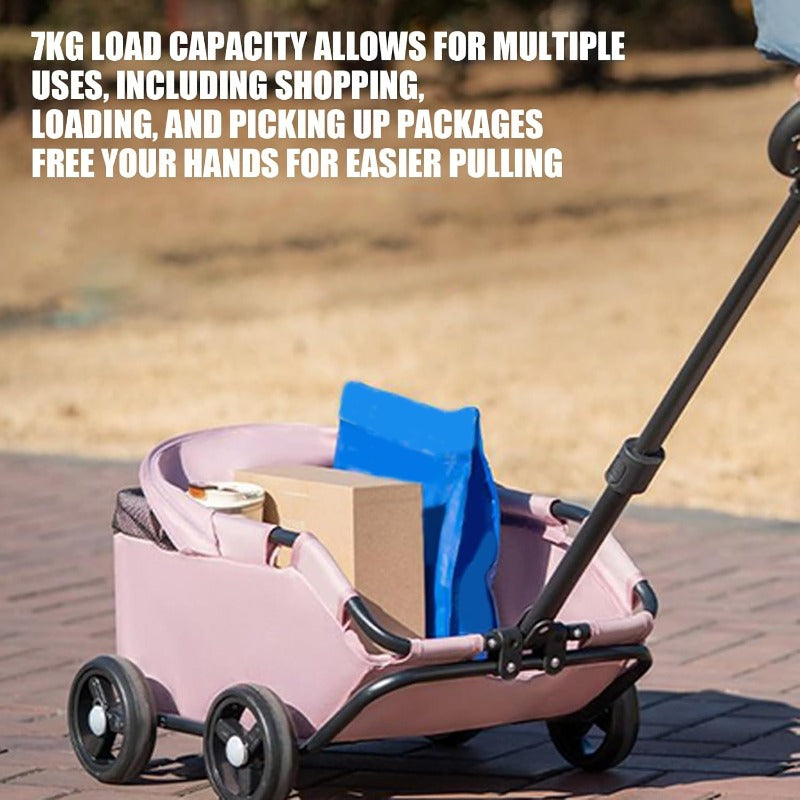 Pet Stroller with Wheels, Four-Wheel Retractable Handle Canopy - product gallery image 15