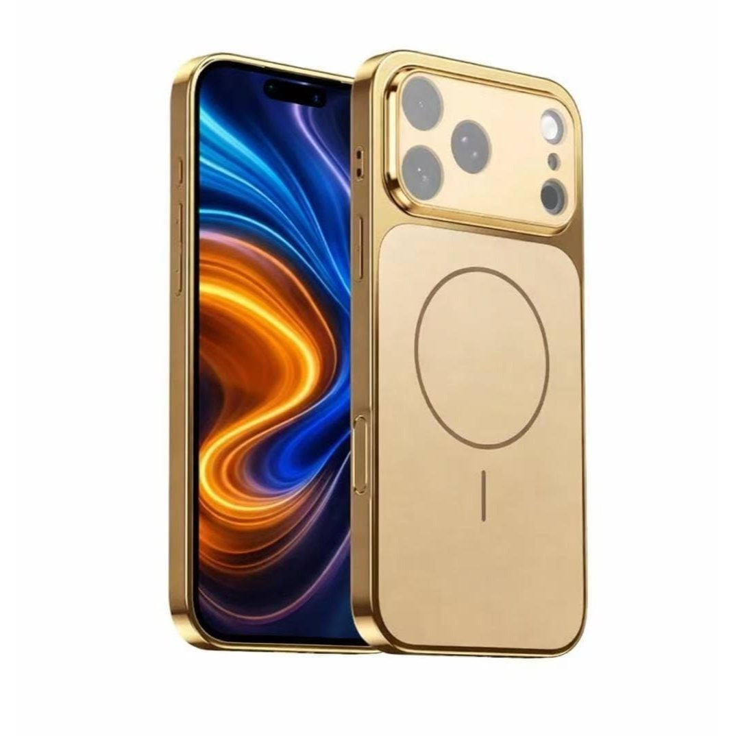 Phone Case All-Inclusive Lens Magnetic iPhone Pro Max - Golden, IPhone 17 Pro option