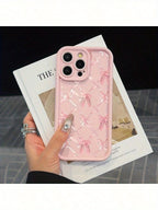 Phone Case Cute Bow Design Silicone iPhone Non-Slip with Wireless - product gallery image 3