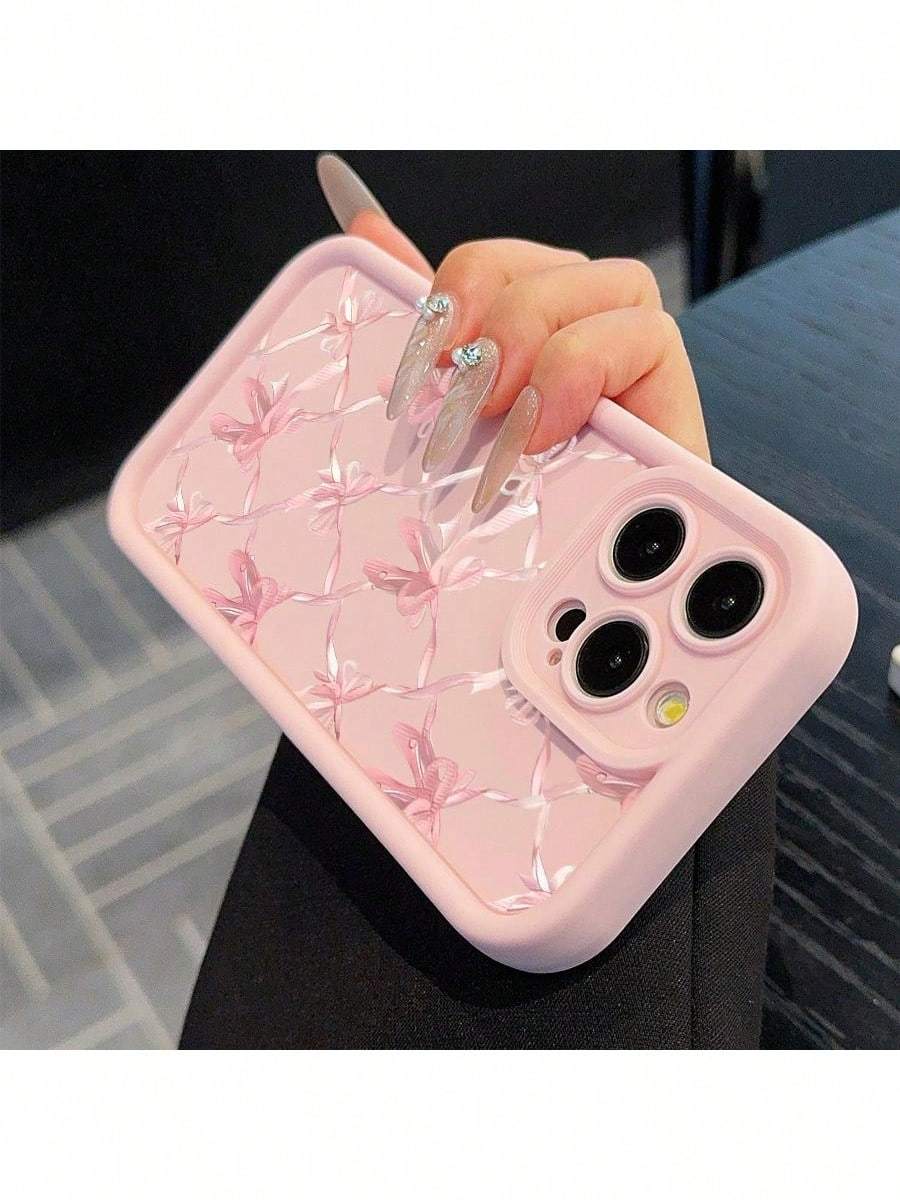 Phone Case Cute Bow Design Silicone iPhone Non-Slip with Wireless - product gallery image 6