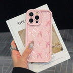 Phone Case Cute Bow Design Silicone iPhone Non-Slip with Wireless