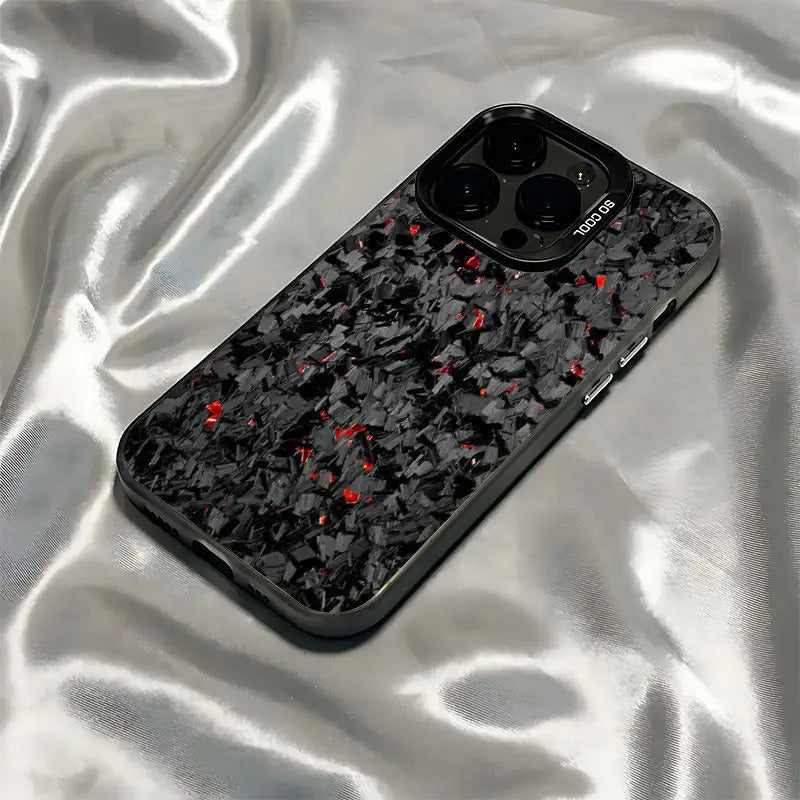 Phone Case Forged Carbon Fiber iPhone Protective Cover with Wireless, Plastic - product gallery image 3