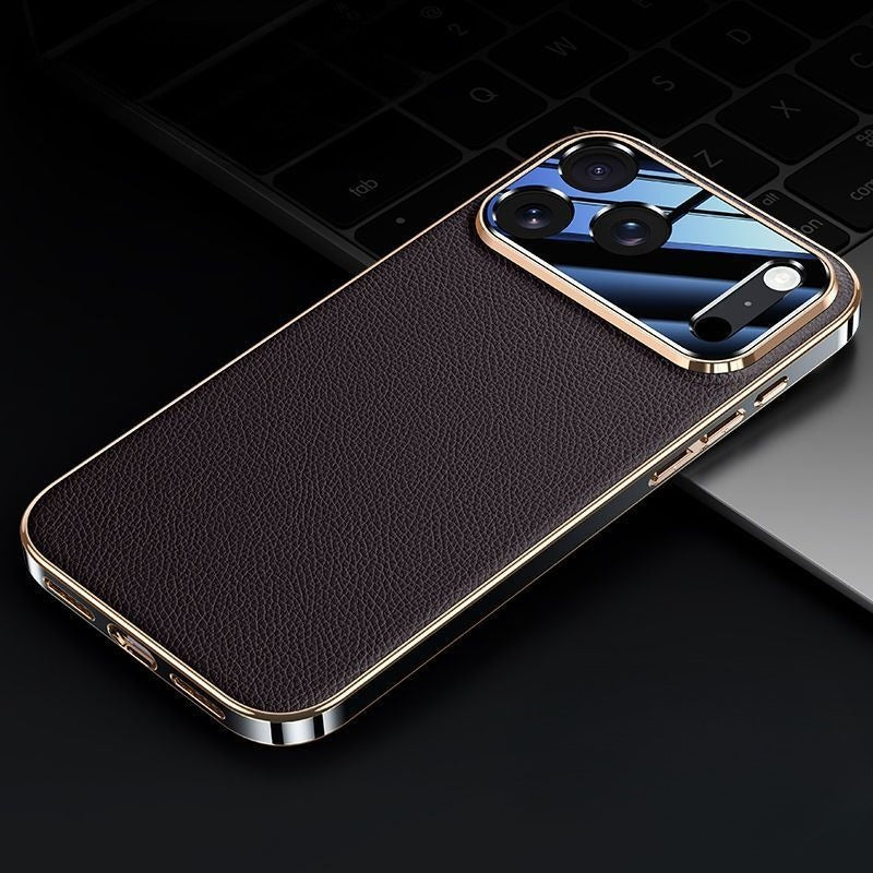 Phone Case Light Luxury Business iPhone Pro Max with Wireless - Brown, iPhone 17 Pro Max option
